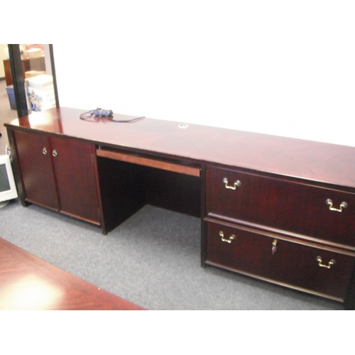 Executive Desk & Oversized Credenza, Starburst Cherry Allsold.ca